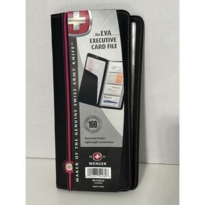 Wenger Swiss Gear Eva Executive Business Card File Large Black NEW
